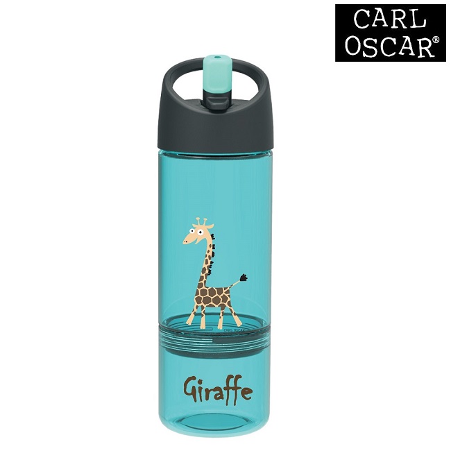 Joogipudel lastele Carl Oscar Water Bottle 2-in-1 Blue Giraffe