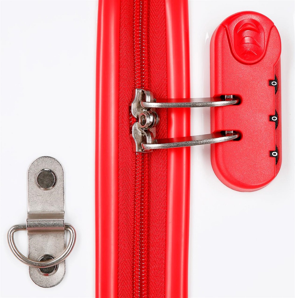 Resväska barn att åka på Movom Ladybird vit