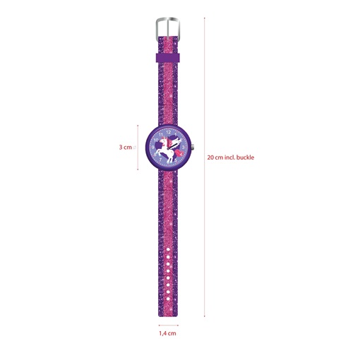 Laste käekell Pret Kids Time Unicorn Purple