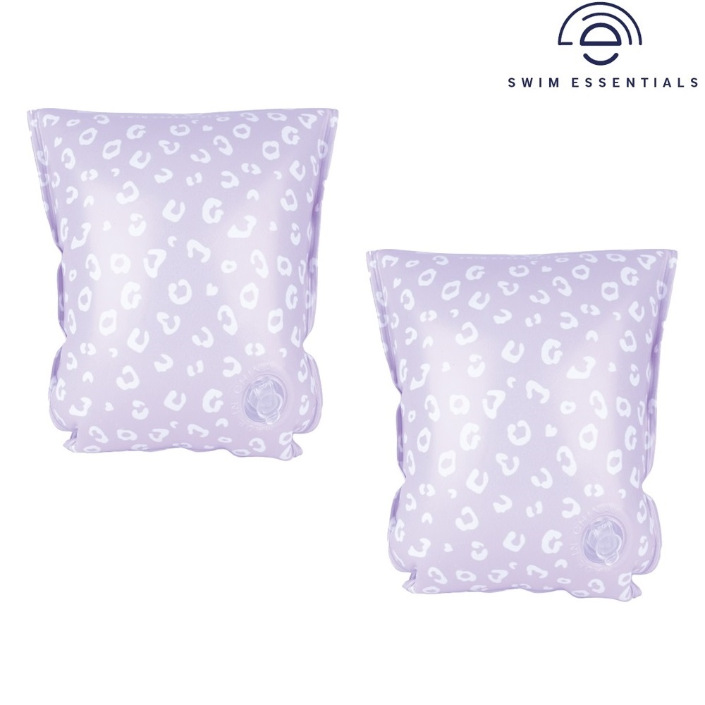 Ujumiskätised Swim Essentials Lilac Leopard