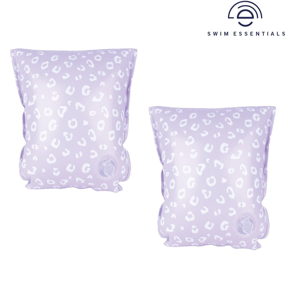 Ujumiskätised Swim Essentials Lilac Leopard