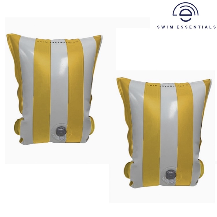 Swim Essentials Ujumiskätised - Yellow Striped