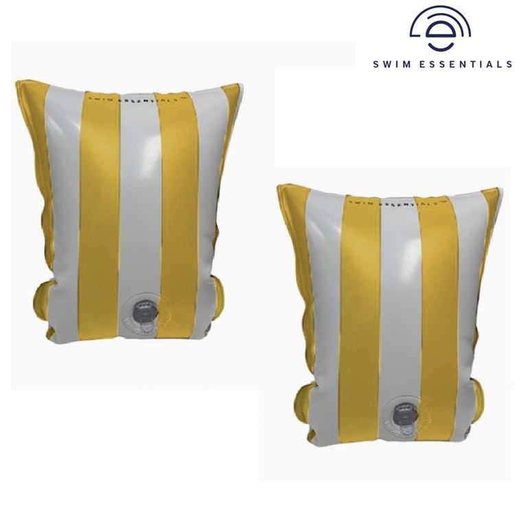 Ujumiskätised Swim Essentials Yellow Stripes