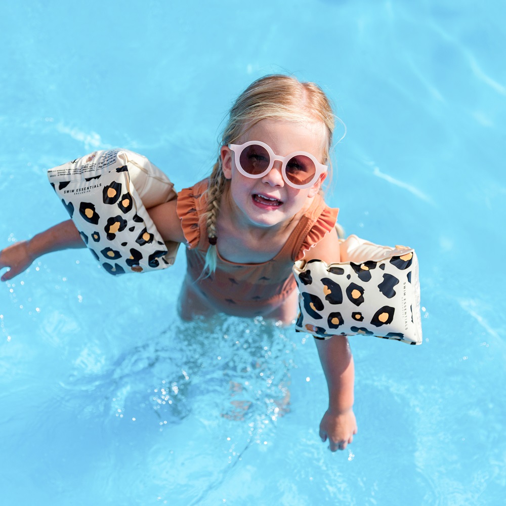 Ujumiskätised Swim Essentials Beige Leopard