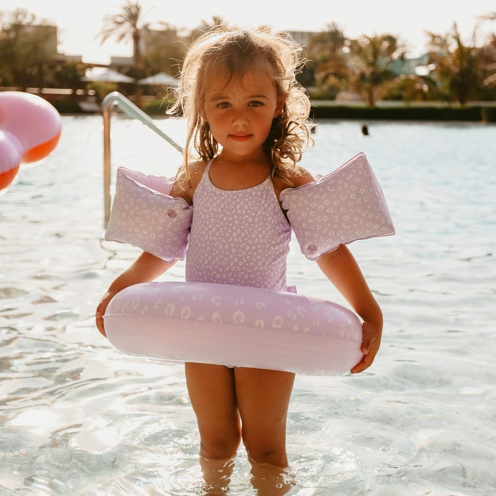 Laste ujumiskätised Swim Essentials Lilac Leopard