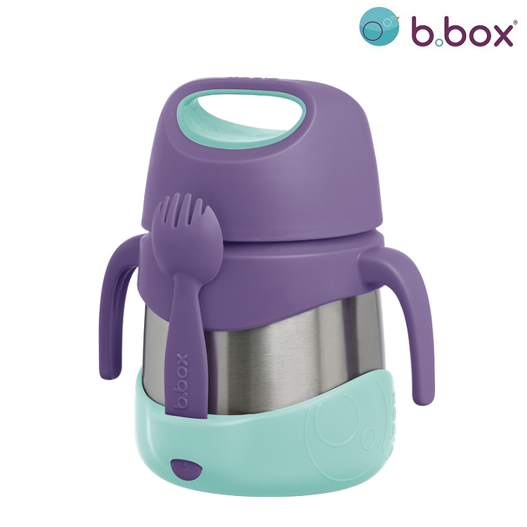 Laste toidutermos lusikaga B.box Insulated Food Jar Lilac Pop