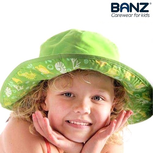 Laste UV-kaitsega päikesemüts Banz Roheline