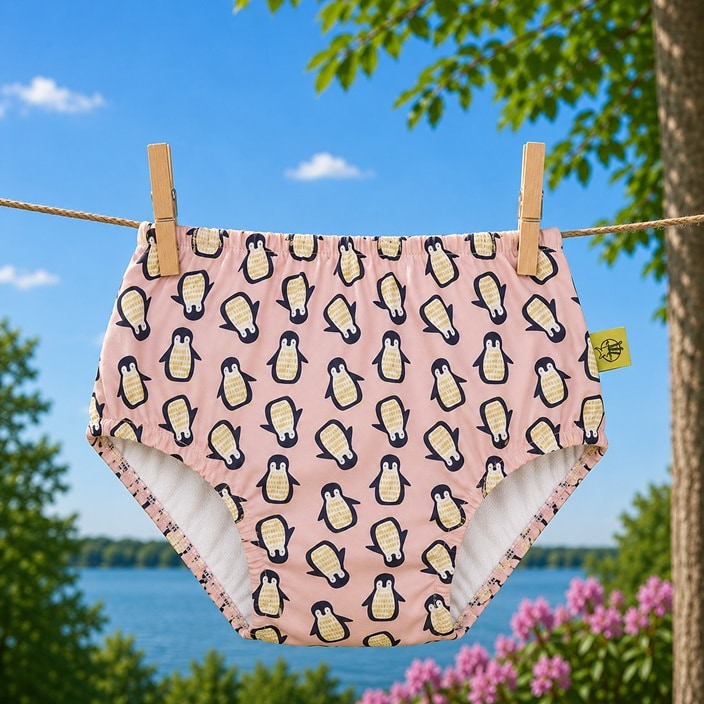 Ujumismähkmed - Lässig Pink Penguins