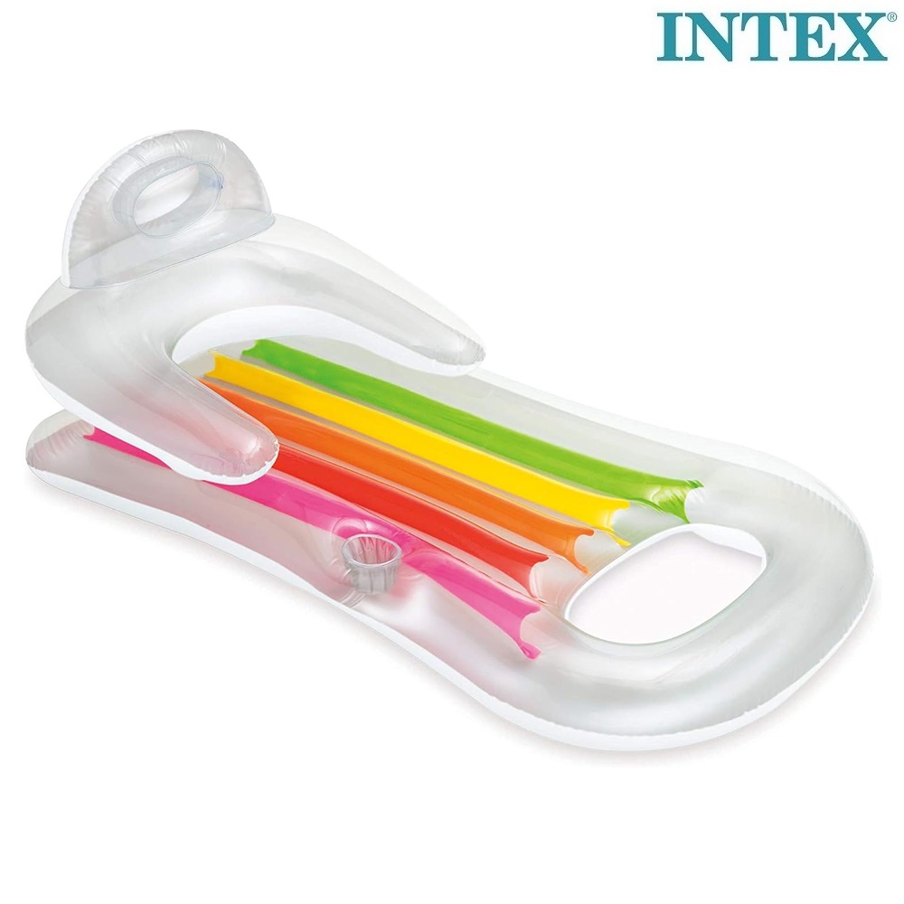 Ujumismadrats Intex King Kool Lounge White