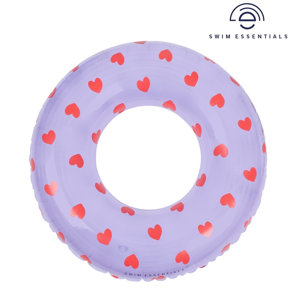Swim Essentials Ujumisrõngas - Lilac Hearts