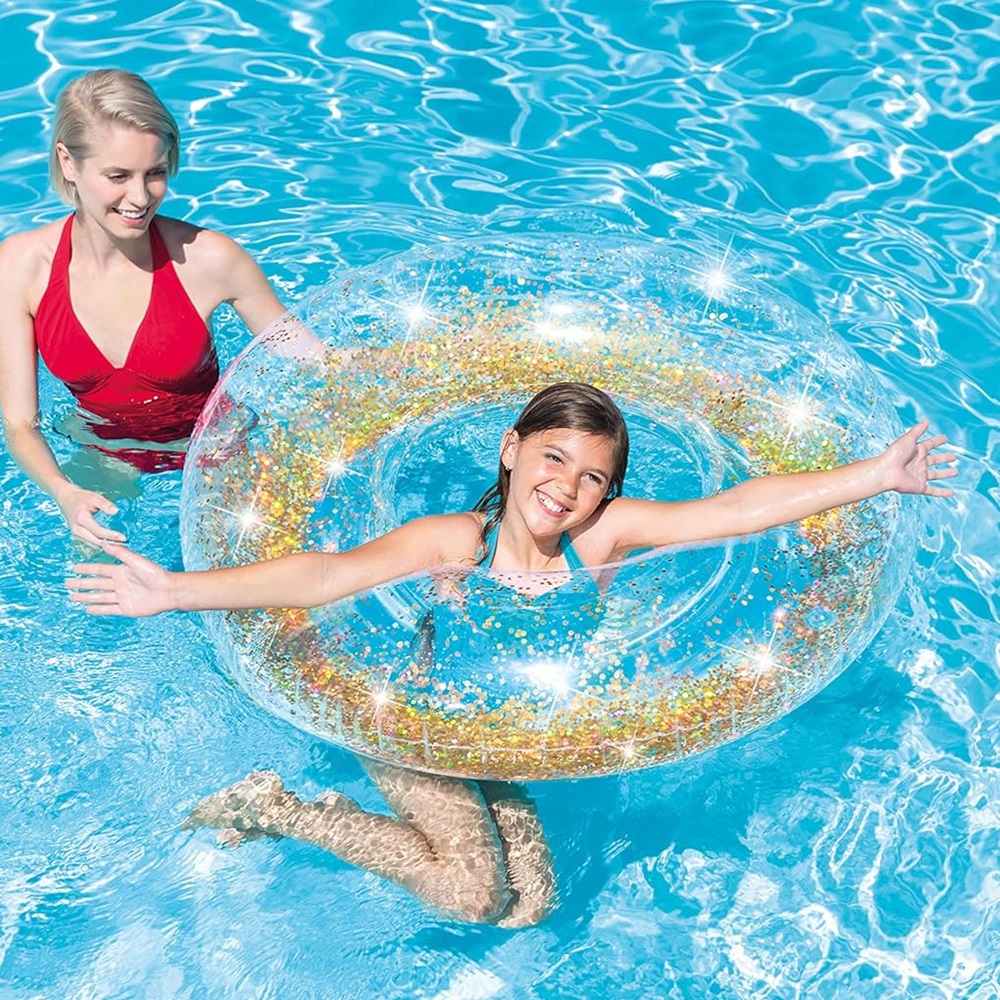 Ujumisrõngas Intex Glitter Life Gold