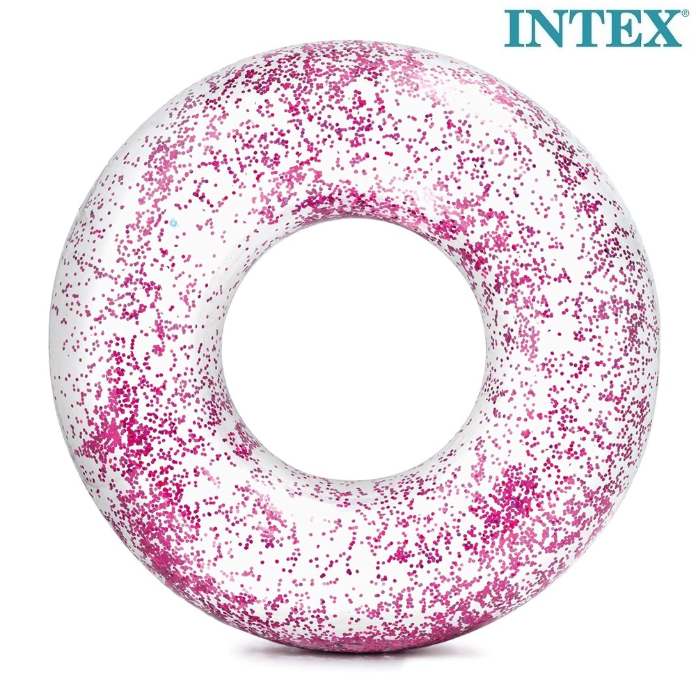 Intex Ujumisrõngas XL - Glitter Tube Pink