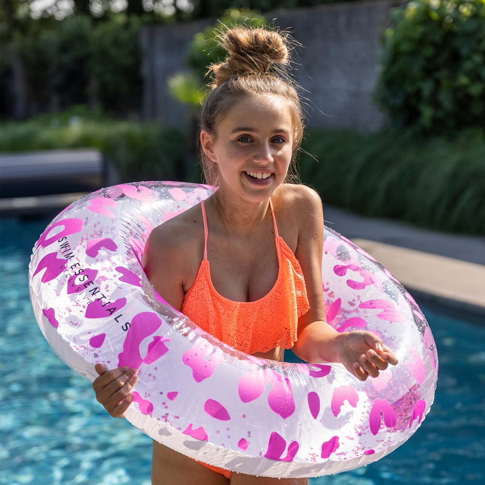 Ujumisrõngas Swim Essentials Neon Leopard XL