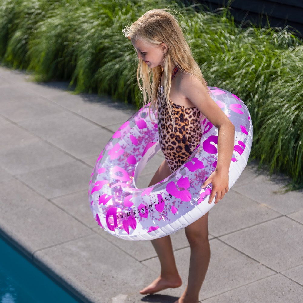 Ujumisrõngas Swim Essentials Neon Leopard XL