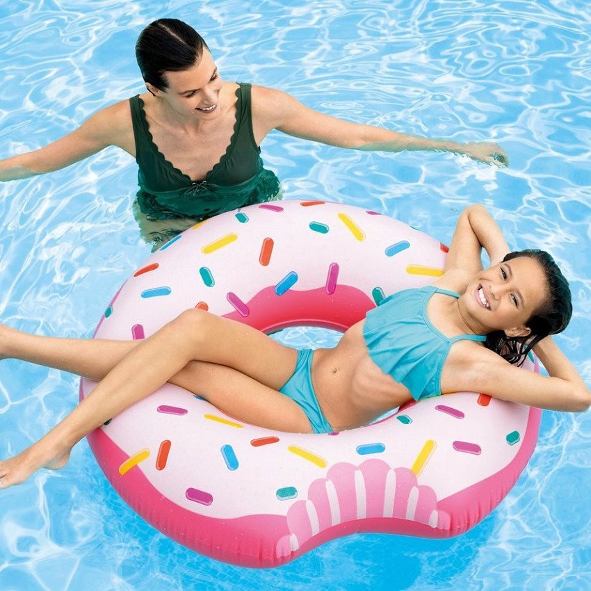 Ujumisrõngas XL Intex Pink Donut