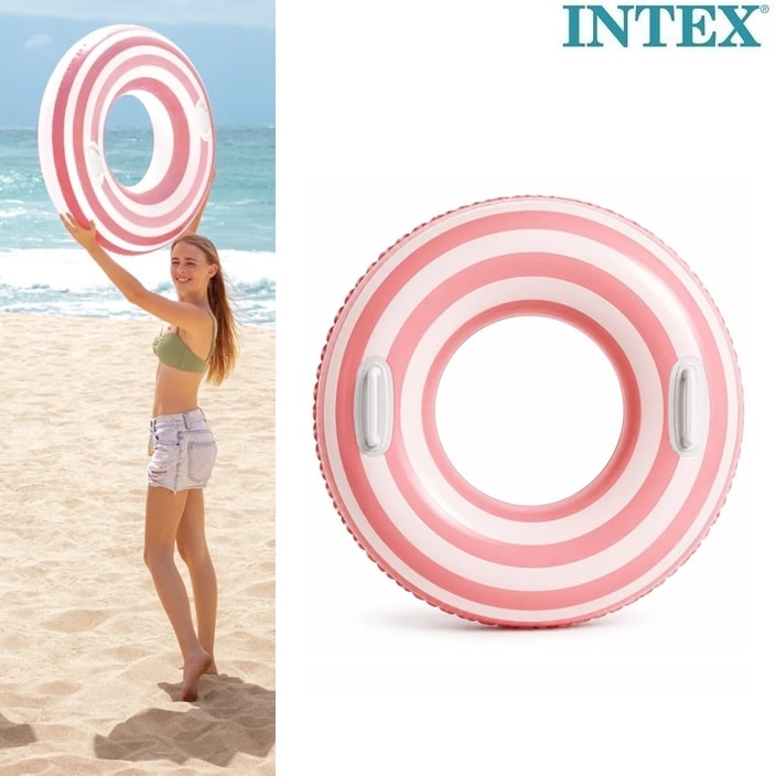 Ujumisrõngas Intex Twisty Pink XL