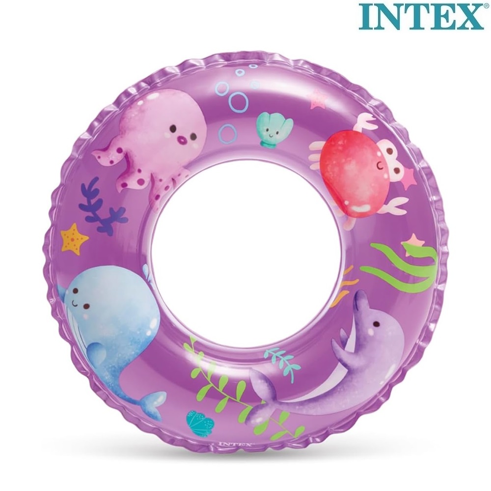 Ujumisrõngas Intex Sea Animals Purple