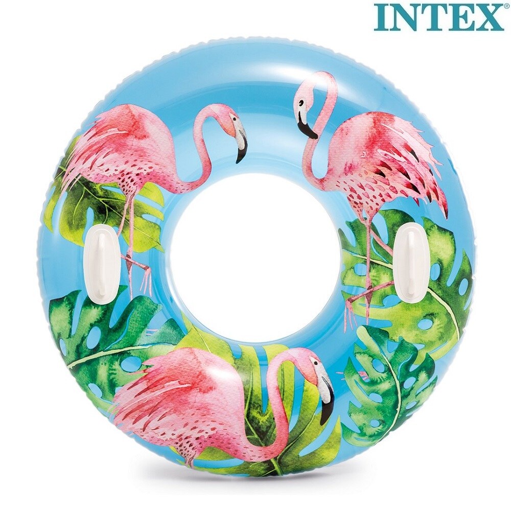 Ujumisrõngas XL Intex Flamingos