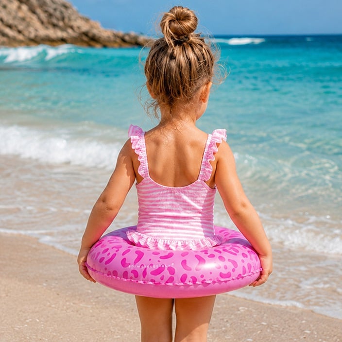 Ujumisrõngas - Swim Essentials Leopard Pink