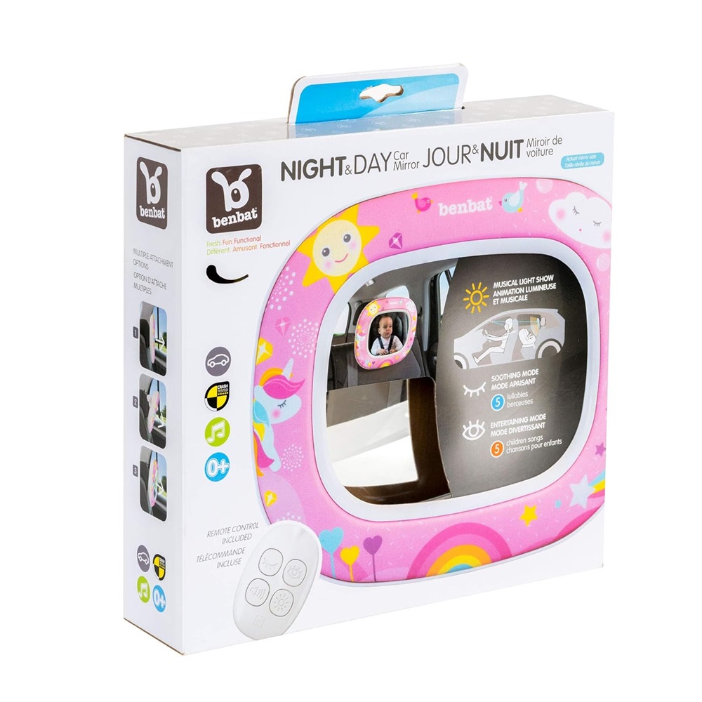 Beebipeegel autosse - Benbat Day & Night Unicorn