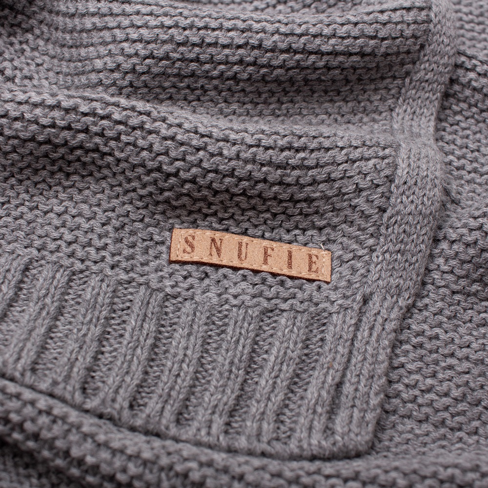 Beebitekk Snufie Knitted Baby Blanket Grey