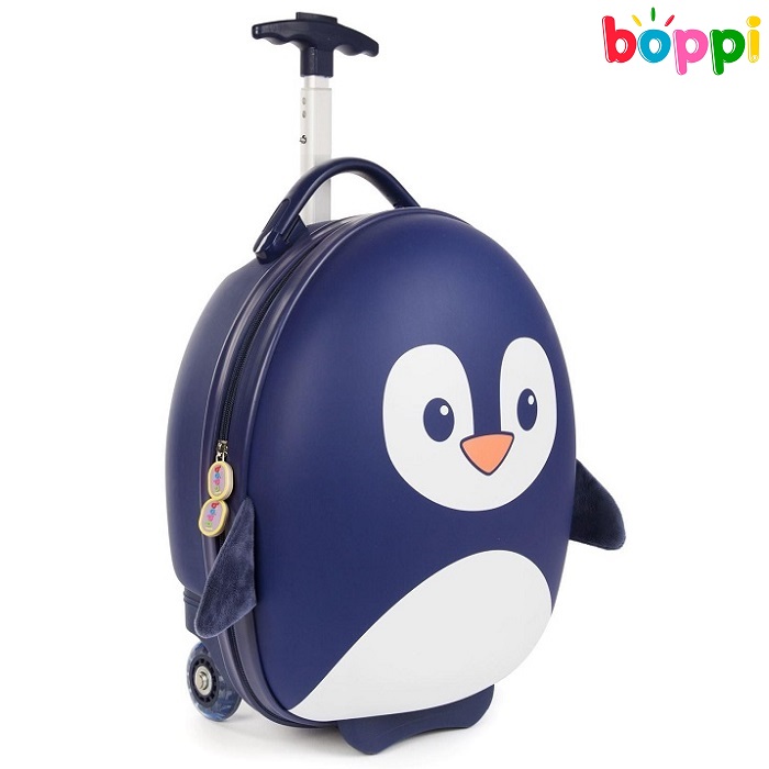 Laste kohver Boppi Tiny Trekker Blue Penguin