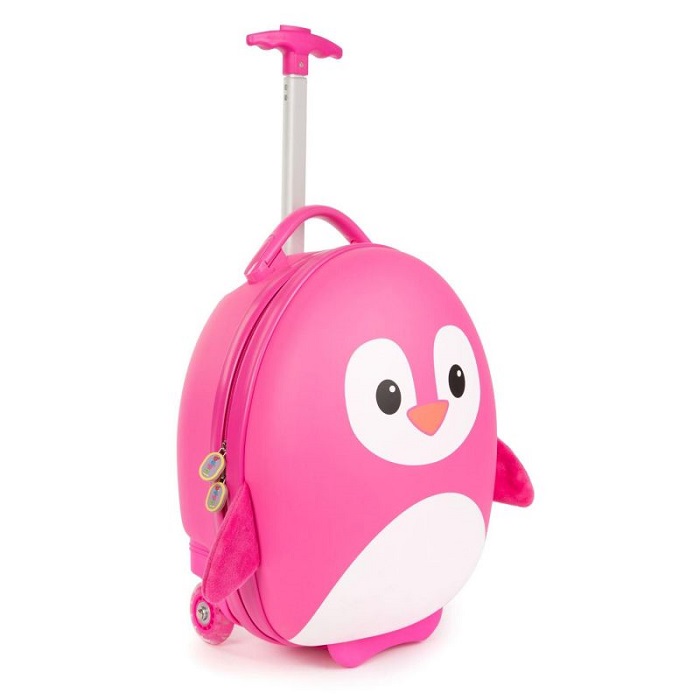 Laste kohver Boppi Tiny Trekker Pink Penguin