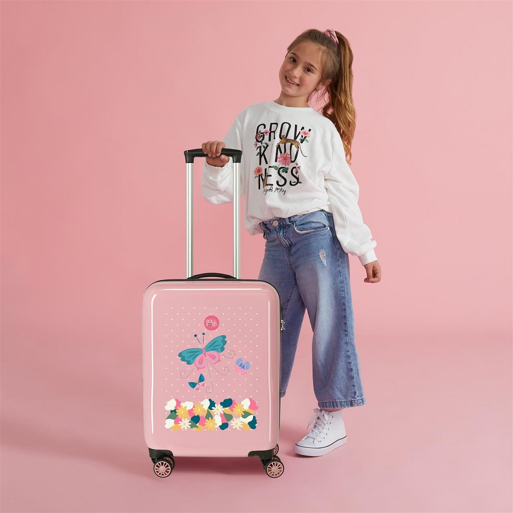 Laste kohver Roll Road Precious Flowers ABS