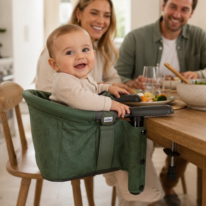 Laste kaasaskantav söögitool Trunki Clamp Seat Green