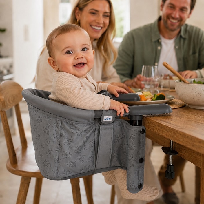Laste kaasaskantav söögitool Trunki Clamp Seat Grey