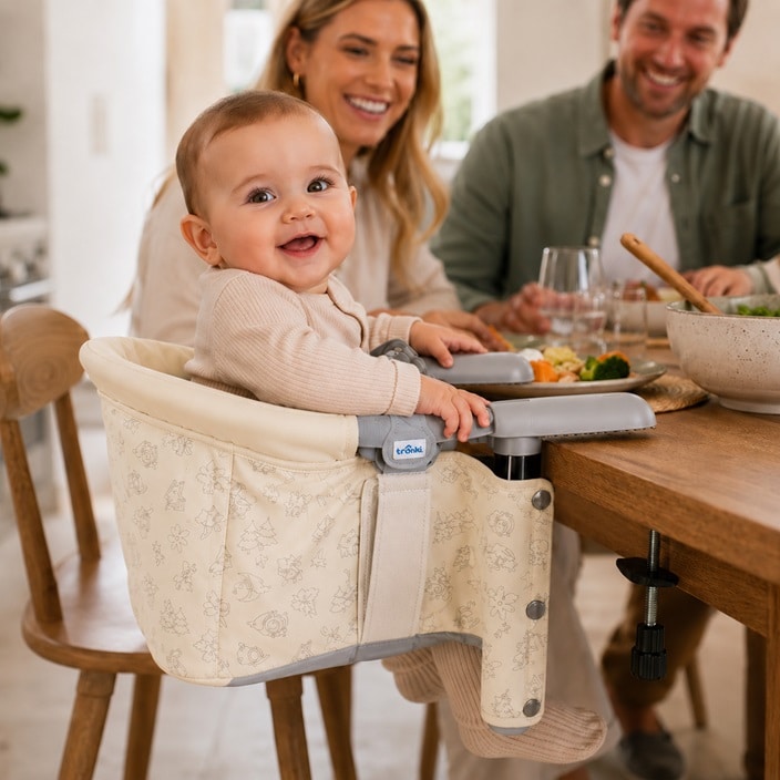 Laste kaasaskantav söögitool Trunki Clamp Seat Sand