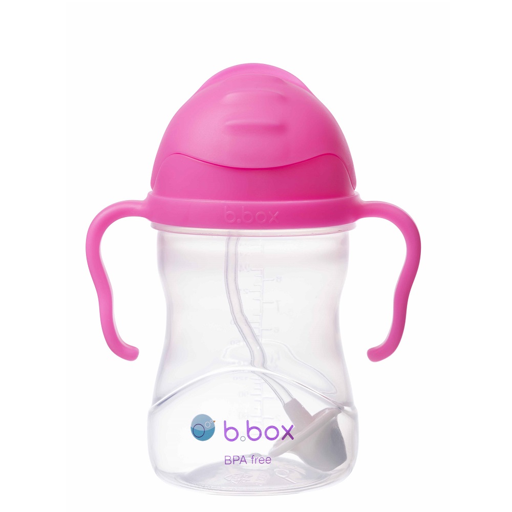 Laste joogipudel kõrrega B.box Sippy Cup Pink Pomegranate Roosa