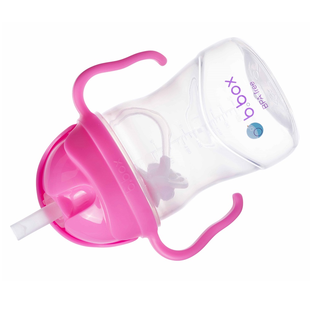 Laste joogipudel kõrrega B.box Sippy Cup Pink Pomegranate Roosa