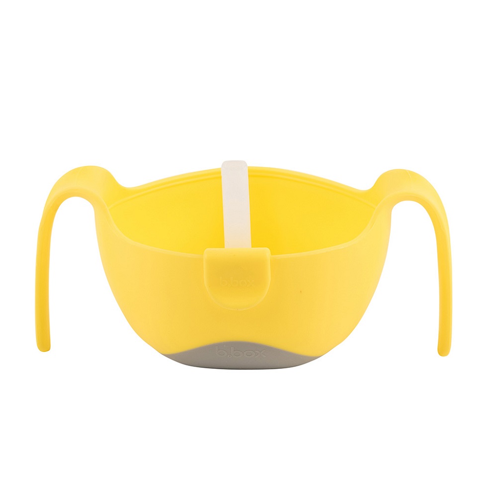 Laste kauss XL B.box Bowl and Straw XL Lemon Sherbet