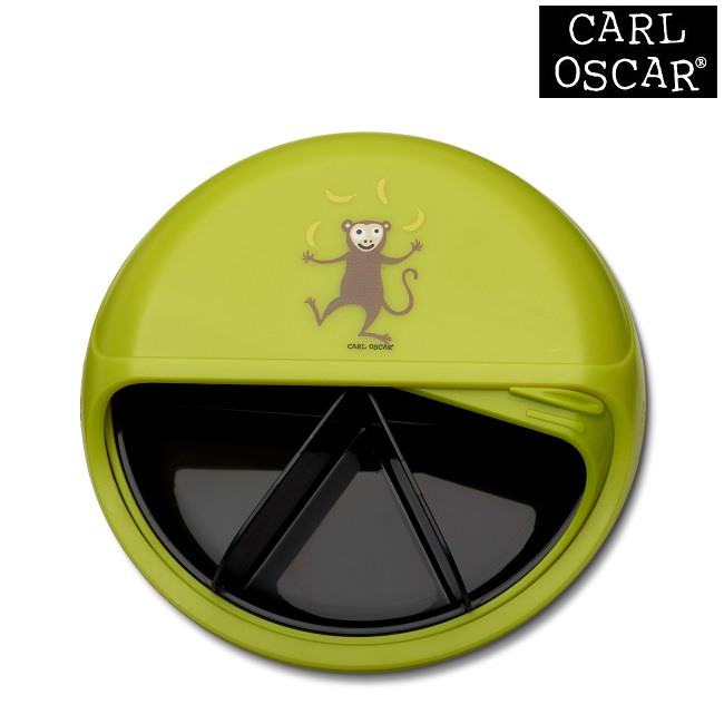 Toidukarp karusselliga Carl Oscar SnackDISC Lime Monkey