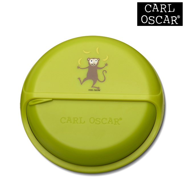 Toidukarp karusselliga Carl Oscar SnackDISC Lime Monkey