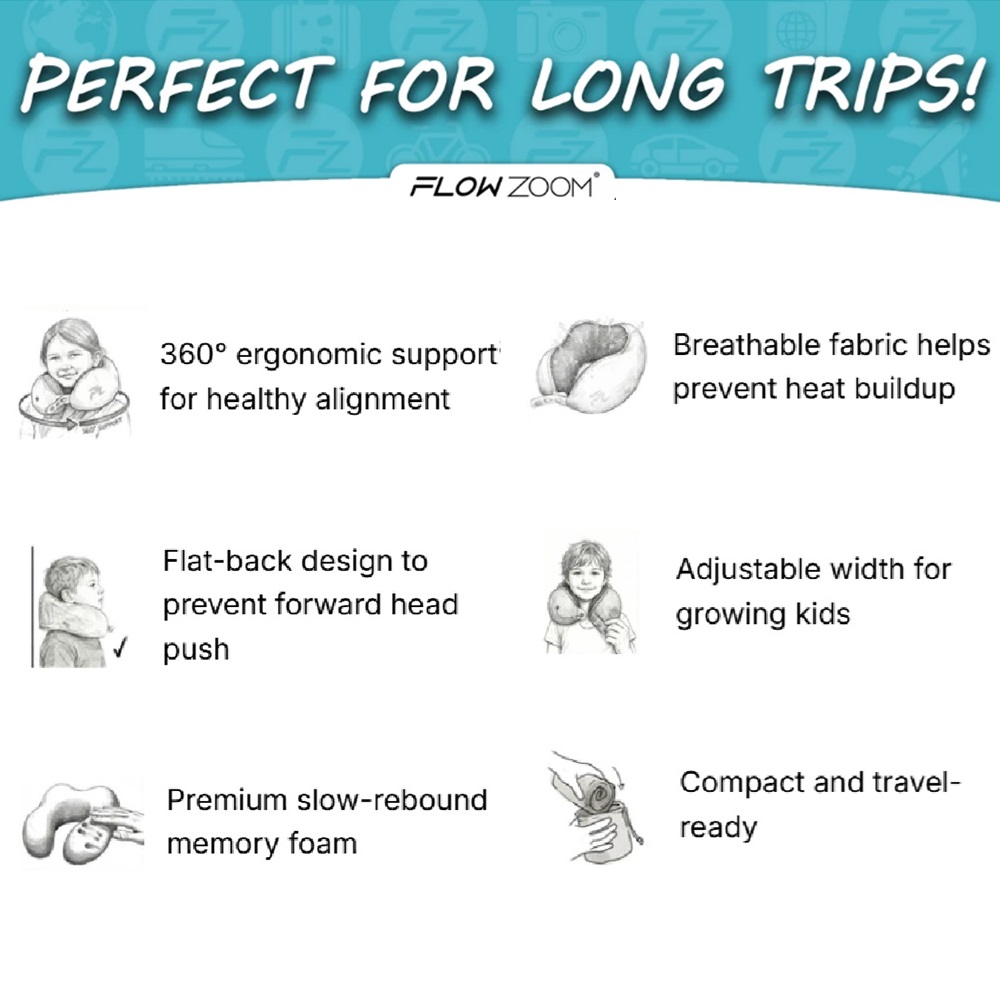 Laste Kaelapadi - FlowZoom Comfy Kids Blue M