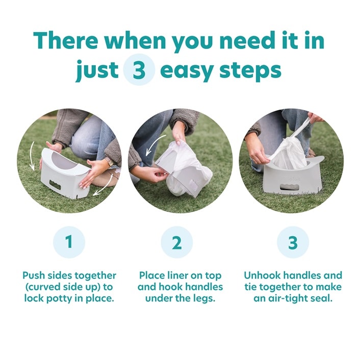 Laste Pissipott - Potette EasyGo Foldable Travel Potty