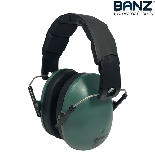 Laste kaitsvad kõrvaklapid Banz Kidz Dark Green