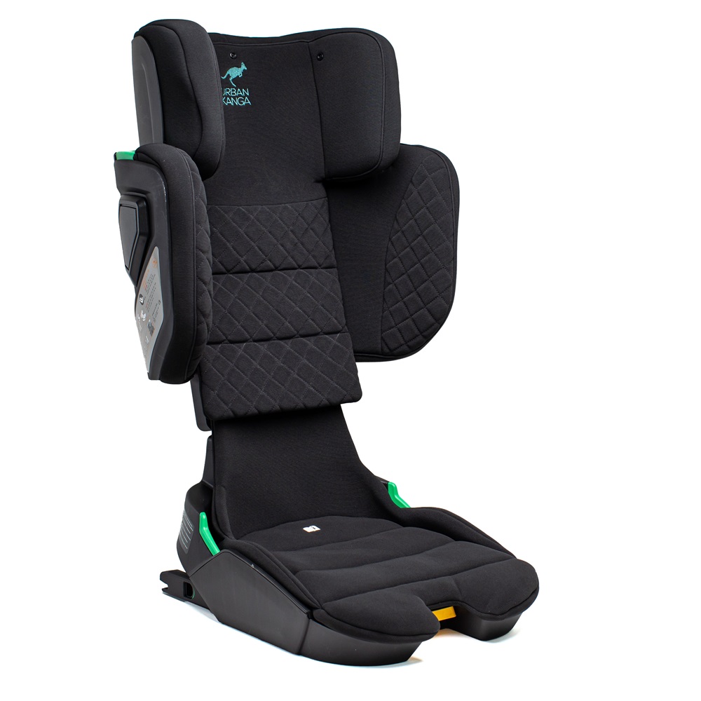 Laste kokkupandav turvatool autosse Urban Kanga Wallaroo Black Quilt