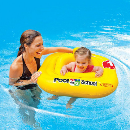 Ujumisrõngas beebile Intex Baby Float 1-2 a. Kollane