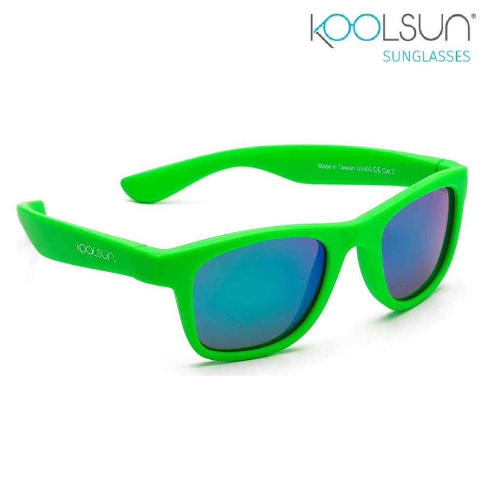 Laste päikeseprillid Koolsun Wave Neon Green Roheline