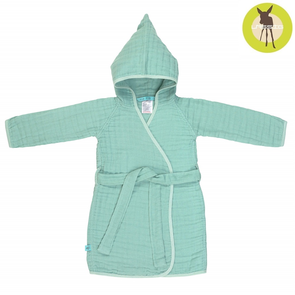 Laste musliinist hommikumantel Lässig Bathrobe Mint