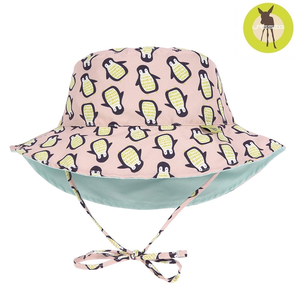 Laste UV-kaitsega päikesemüts Lässig Pink Penguins