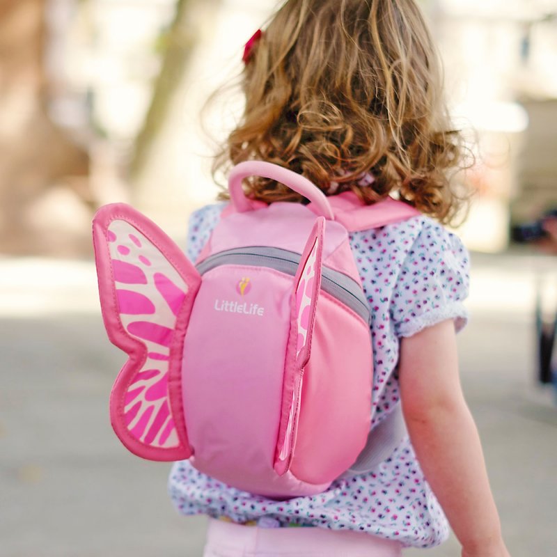 Barnryggsäck LittleLife Toddler Butterfly rosa