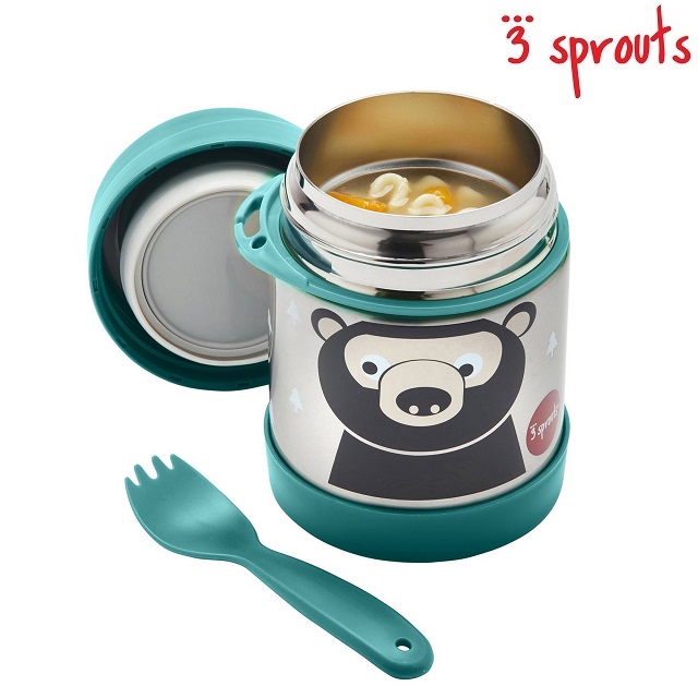 Laste toidutermos lusikaga 3 Sprouts Bear