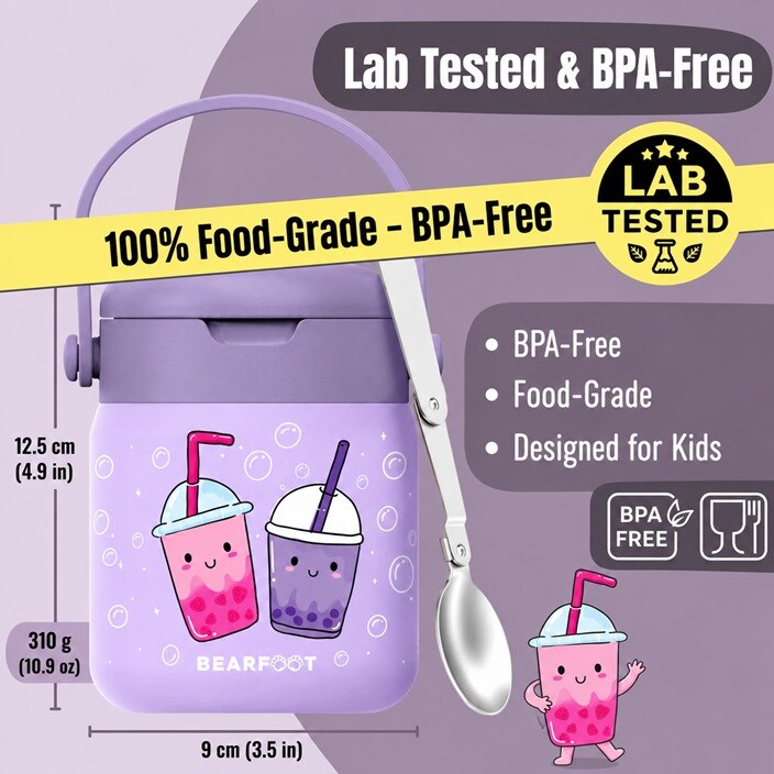 Laste toidutermos Bearfoot Bubble Tea