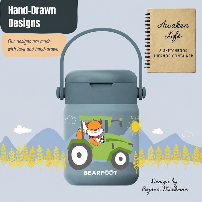Laste toidutermos Bearfoot Tractor