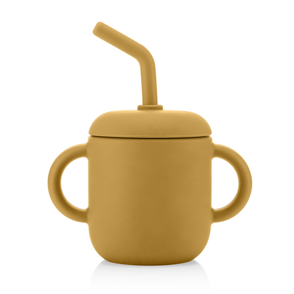 Laste joogitass & snäkitops Reer Yellow