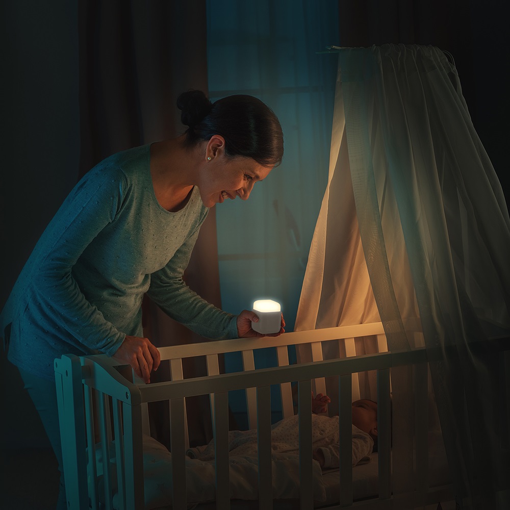 Laste Öölamp - Reer Sleeplight 2-in-1 Creme